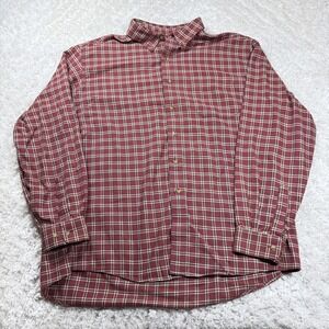 Vintage LL Bean Shirt Men XL Red Plaid Casual Preppy Frat Cabincore 90's Y2K
